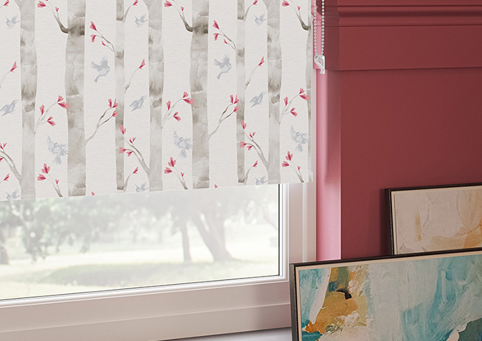 Watercolour Woods, Pink - Twist&Fit Roller Blind - Image 5